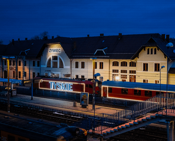 Pociąg Tyskiego w Żywcu